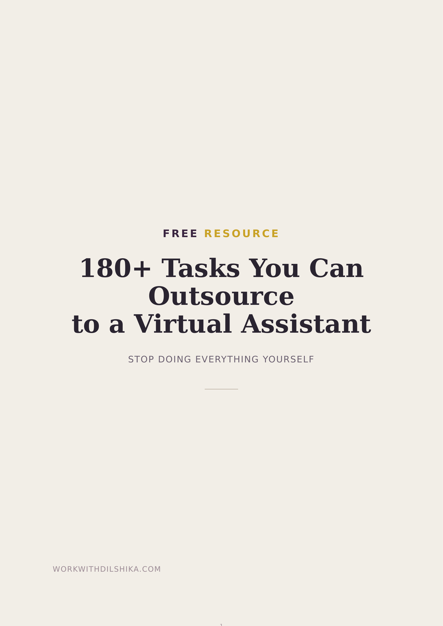 180+ Tasks You Can Outsource to a Virtual Assistant cover